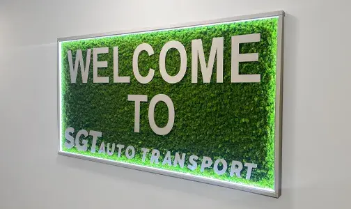 SGT Auto Transport sign